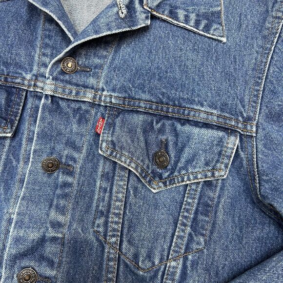 Vintage Levi’s 80’s 70506 0216 Truckers Jean Jacket Made In USA Size 42 Denim - Picture 2 of 7